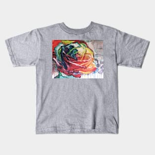 Rainbow Rose Kids T-Shirt